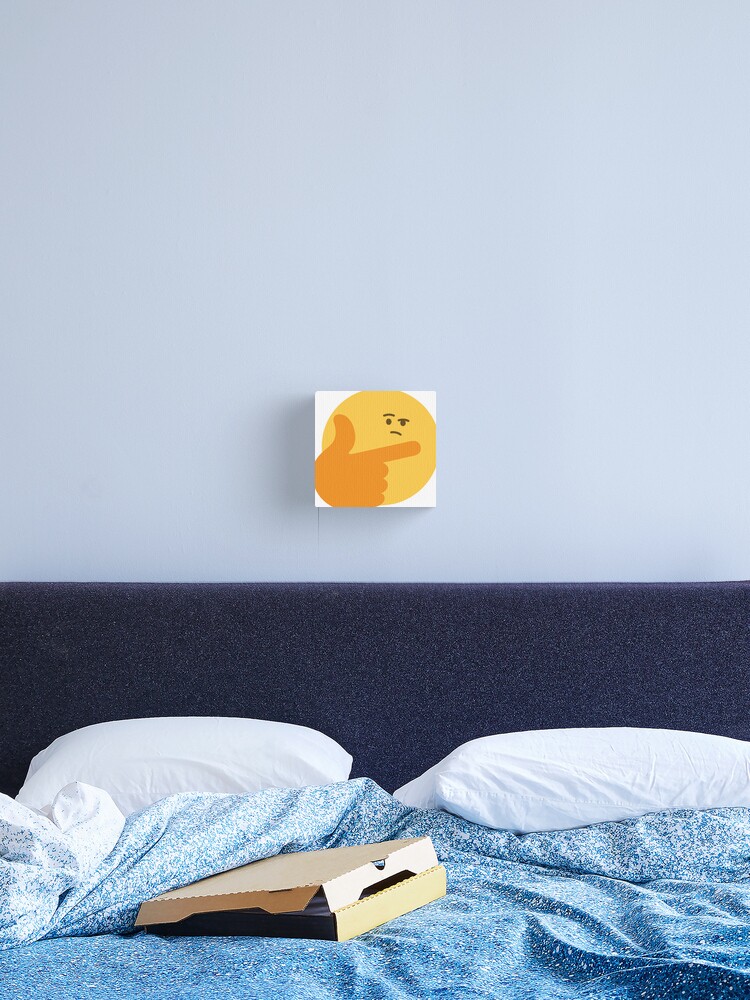 Thinking emoji meme (small) Canvas Print for Sale by Clean Woods