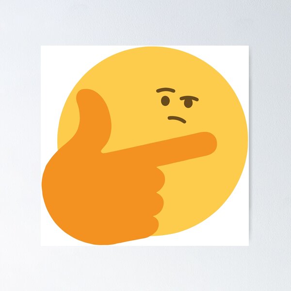 Thonking Thinking Emoji Face Meme Thonk Poster for Sale by fomodesigns in  2023