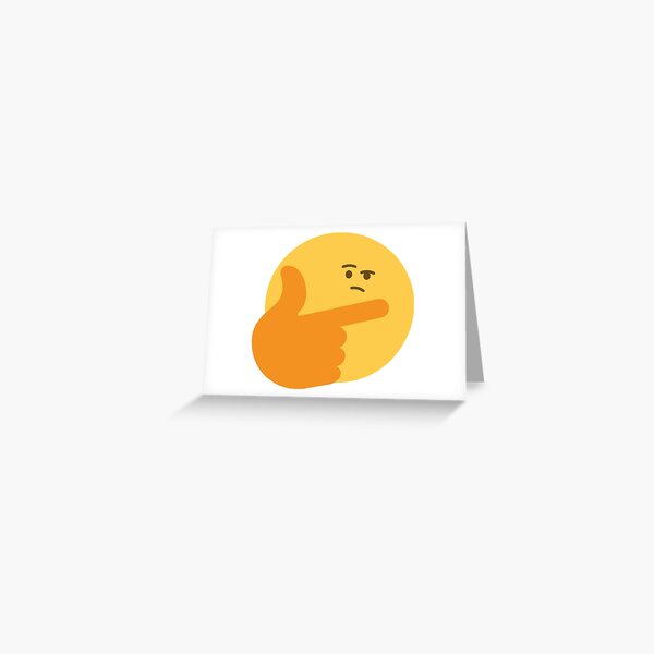 Thinking emoji meme (small) | Greeting Card