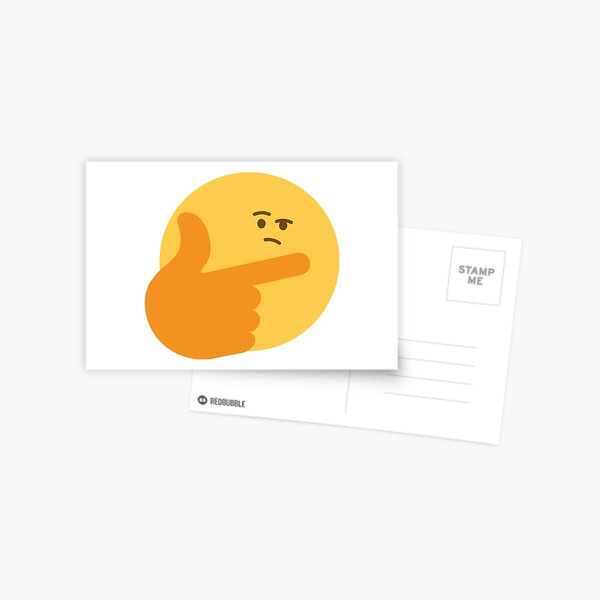 Thinking emoji meme (small) | Postcard