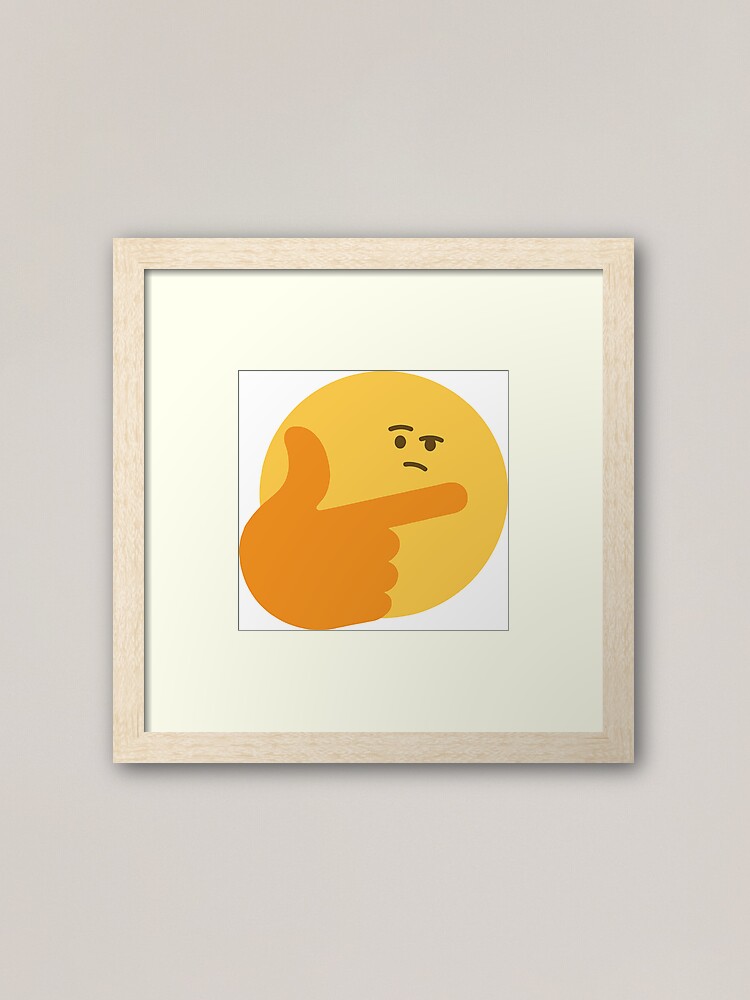 Thinking emoji meme (large) Art Print for Sale by Clean Woods