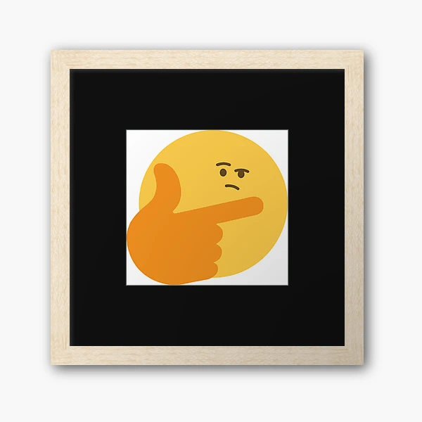 Thinking emoji meme (small) Poster for Sale by Clean Woods