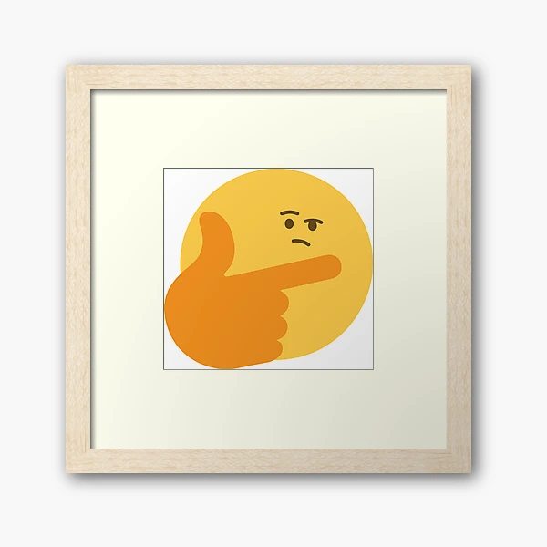 Thinking emoji meme (small) Poster for Sale by Clean Woods