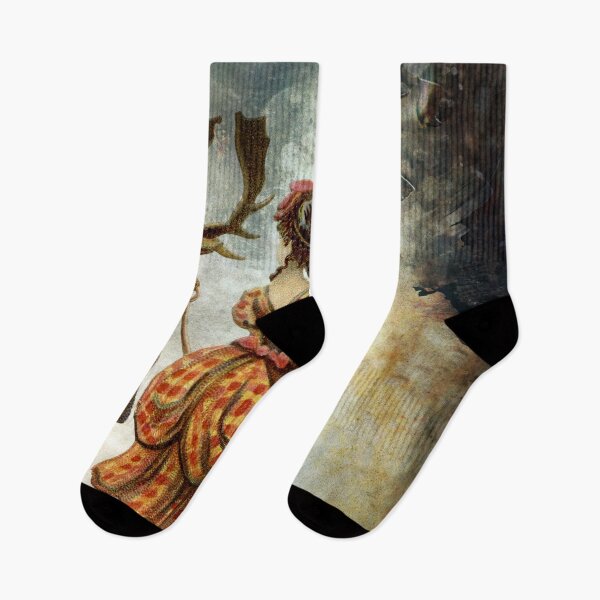 Item preview, VINTAGE COUPLE IN AUTUMNAL ABSTRACT FOREST designed and sold by Pia Schneider.