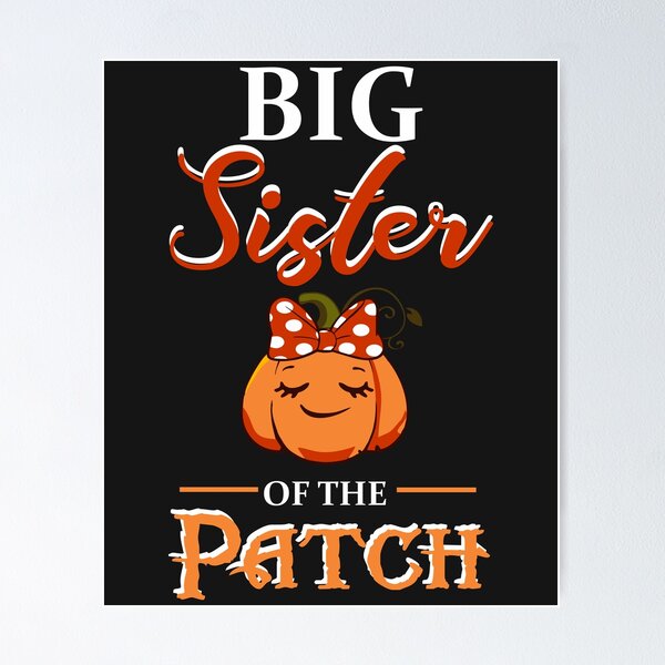 Aperçu de l'œuvre Grande soeur du patch Halloween Matching cadeau pour les filles créée et vendue par hadleydesigns.