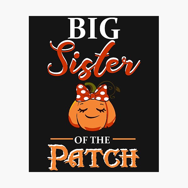 Aperçu de l'œuvre Grande soeur du patch Halloween Matching cadeau pour les filles créée et vendue par hadleydesigns.