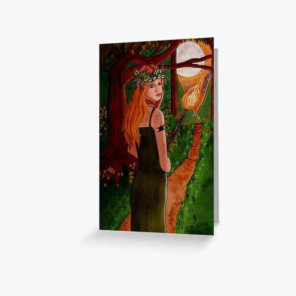 Come To The Beltane Fire - Witch Art Greeting Card