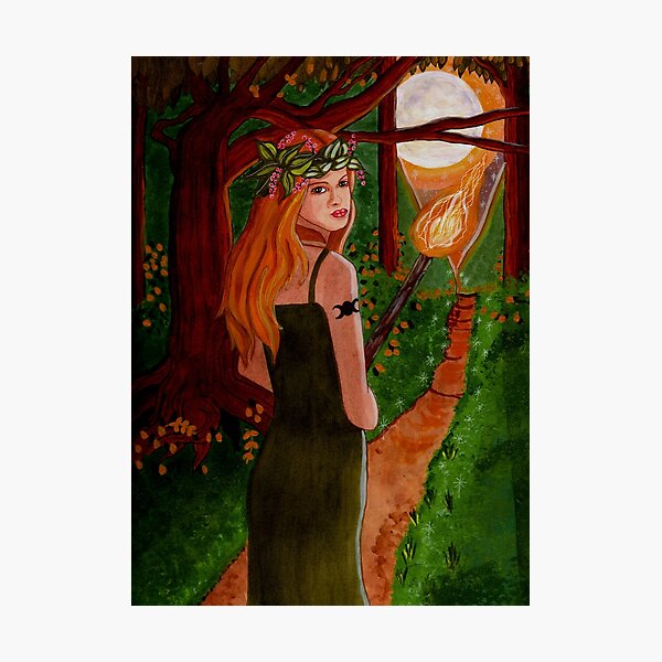 Come To The Beltane Fire - Witch Art Photographic Print