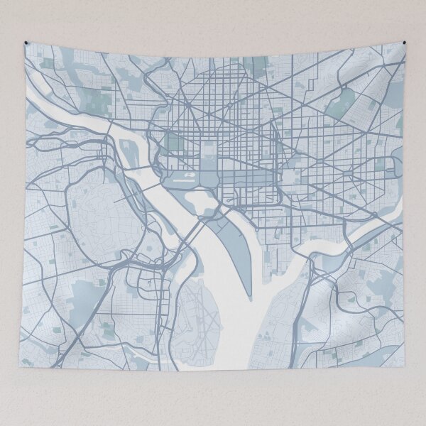 Item preview, Washington DC City Map, USA City, US Map designed and sold by TheRedFinch.