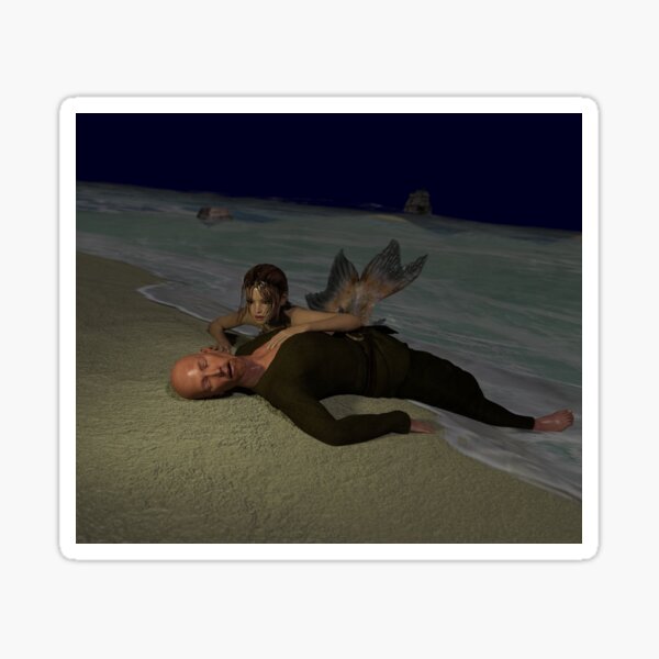 Saved by a Mermaid Sticker