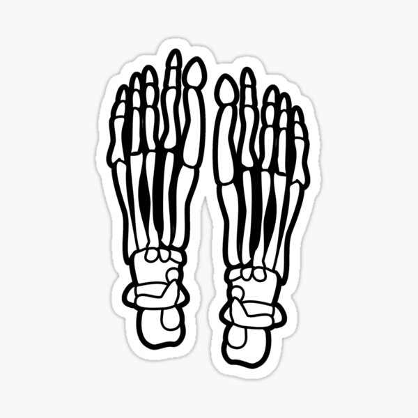 "Skeleton Feet" Sticker for Sale by MacSquiddles Redbubble