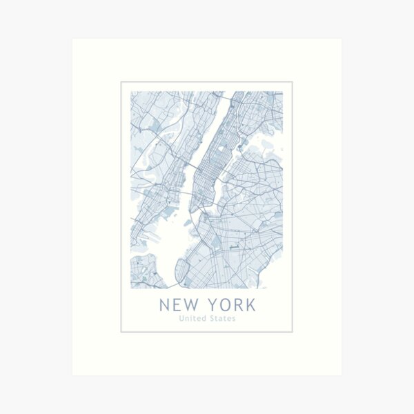 Item preview, New York City Map, USA City, NYC designed and sold by TheRedFinch.