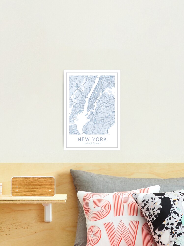Thumbnail 1 of 3, Photographic Print, New York City Map, USA City, NYC designed and sold by TheRedFinch.