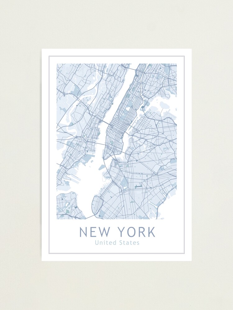 Thumbnail 2 of 3, Photographic Print, New York City Map, USA City, NYC designed and sold by TheRedFinch.