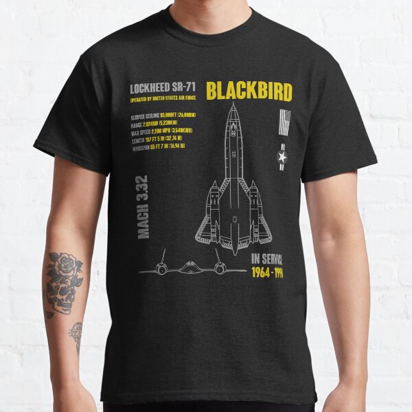 Lockheed SR-71 Blackbird Military Aircraft Classic T-Shirt
