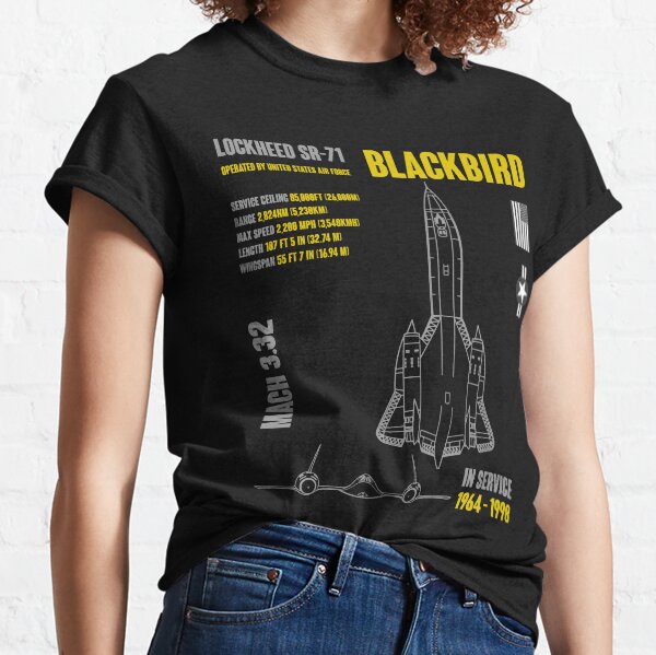Lockheed SR-71 Blackbird Military Aircraft Classic T-Shirt