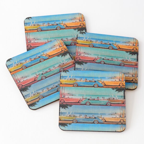 Item preview, CLASSIC CARS ON THE SEASIDE ROAD  designed and sold by BulganLumini.