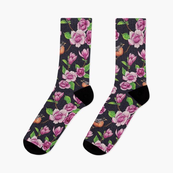 Item preview, Robins & Pink Magolias - Birds & Flowers designed and sold by somecallmebeth.