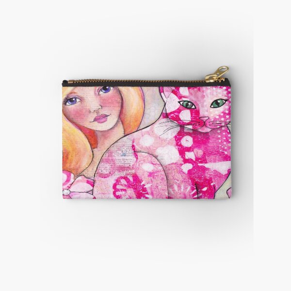 Item preview, Girl with Pink Cat designed and sold by Judy Skowron.