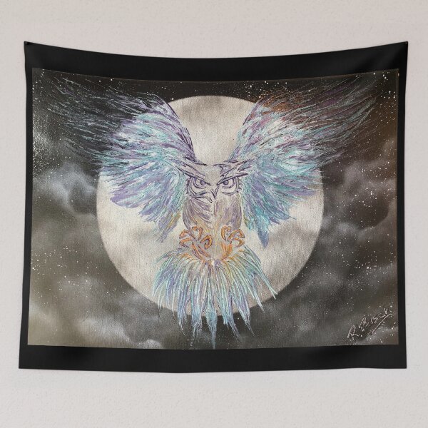 Item preview, Owl and Moon designed and sold by NoSleevesSprayA.