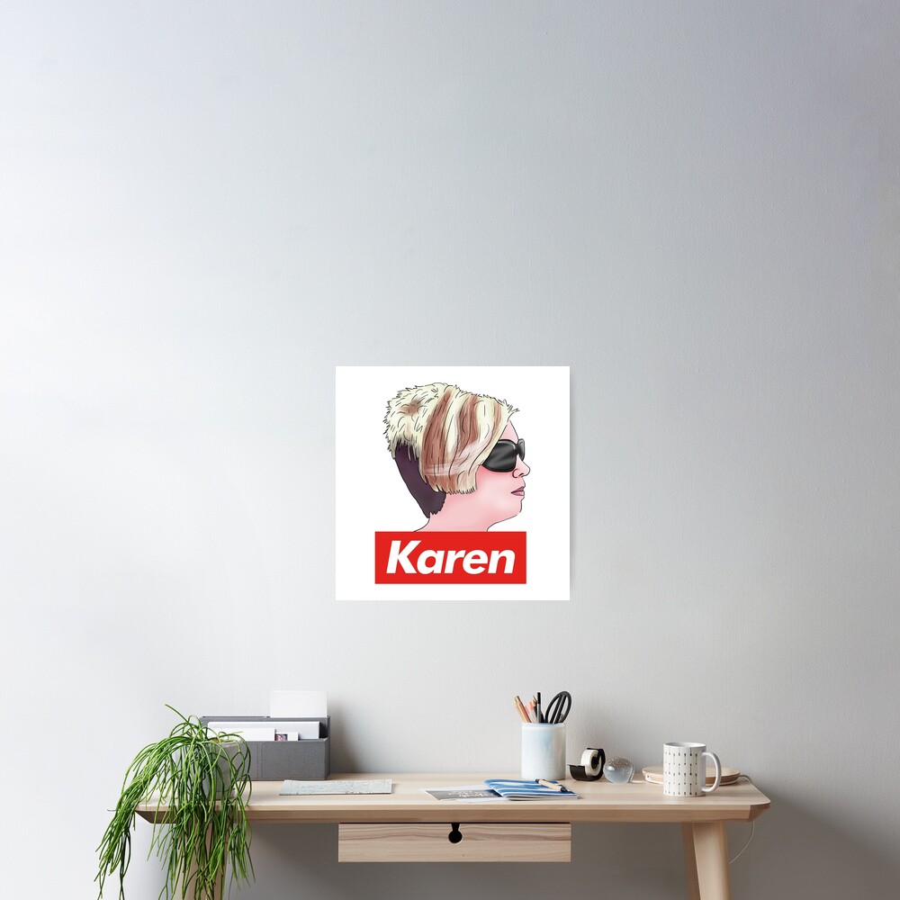 Karen Mochte Mit Dem Manager Haircut Meme Sprechen Poster Von Barnyardy Redbubble