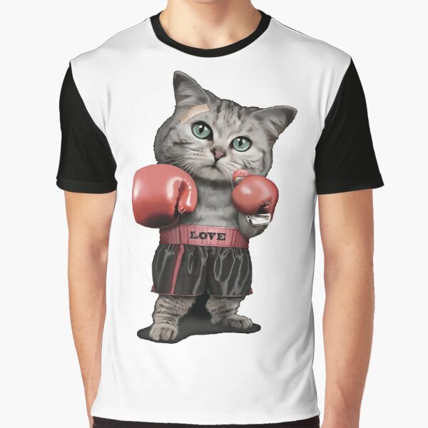 boxing cat t shirt