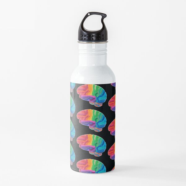 Word Cloud Brain Water Bottle
