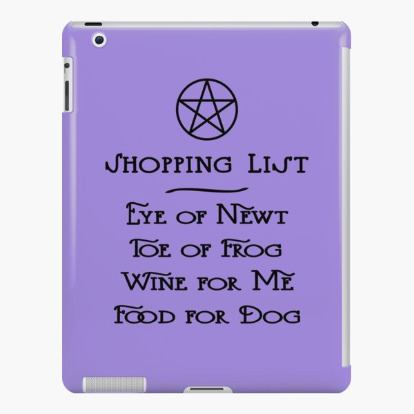 Witch's Shopping List Wine and Dog Food Cheeky Witch® iPad Snap Case