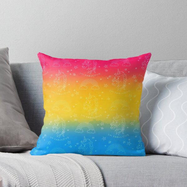 Item preview, I’m fabulous! Pan pride unicorns pattern flag - watercolor  designed and sold by Chiara Filincieri.