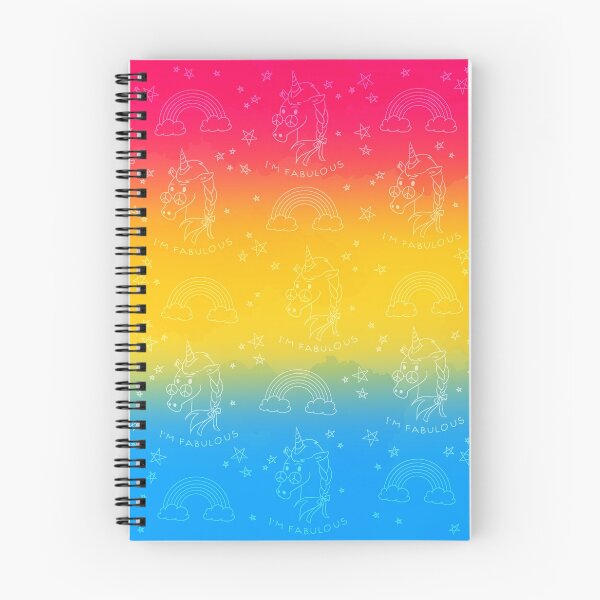 Item preview, I’m fabulous! Pan pride unicorns pattern flag - watercolor  designed and sold by Chiara Filincieri.