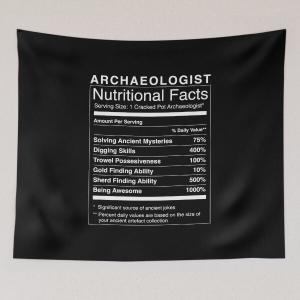 Item preview, Funny Archaeologist Nutritional Info Sheet designed and sold by MadPanda.
