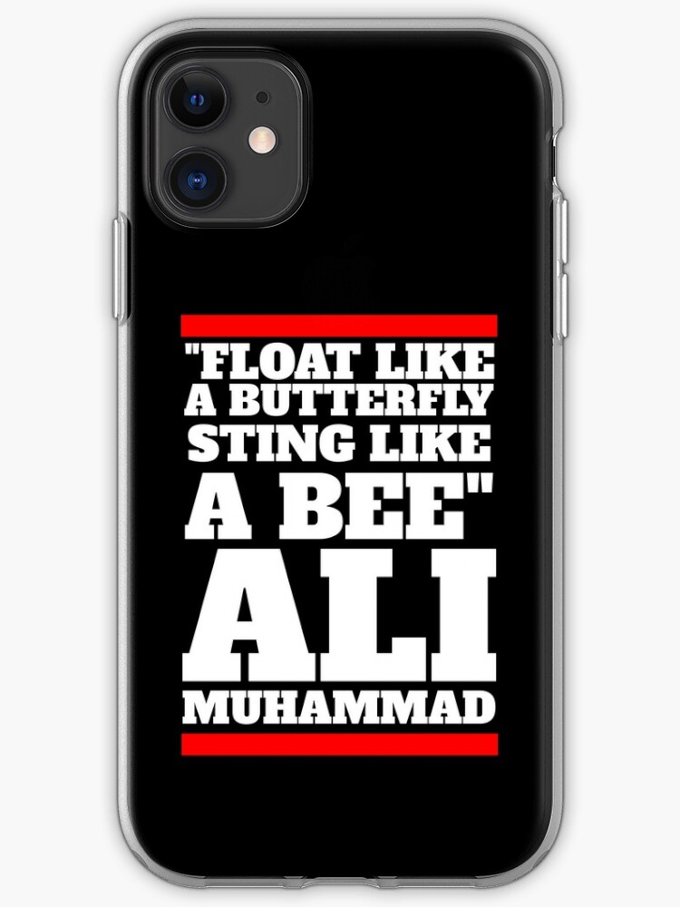 Float Like A Butterfly Sting Like A Bee Muhammad Ali Black Iphone Case Cover By Fares Junior Redbubble