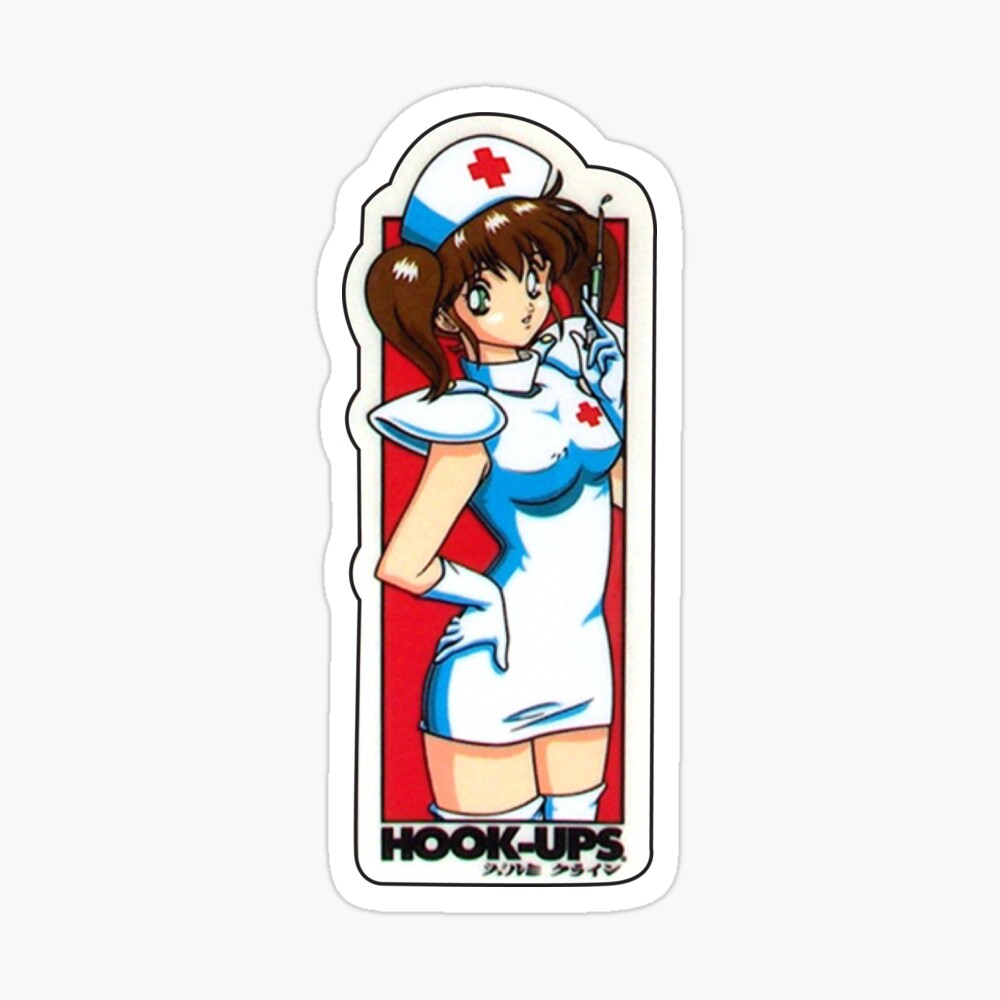 Vintage Anime Girl Hook Ups Skate Brand Cartoon Hookups Hook Ups Nurse Sexy Animated Photographic Print By Jackyboi Redbubble
