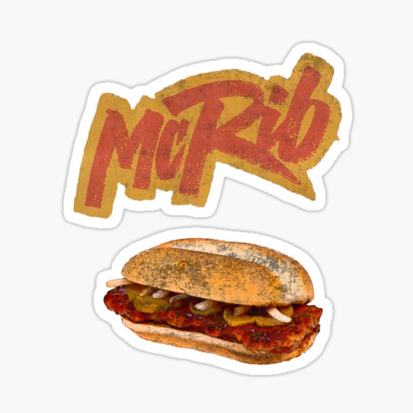 The McRib Is Back! Sticker