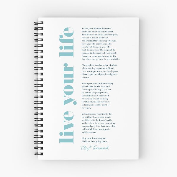 Item preview, Live Your Life with Tecumseh (Blues) designed and sold by TypographyTales.