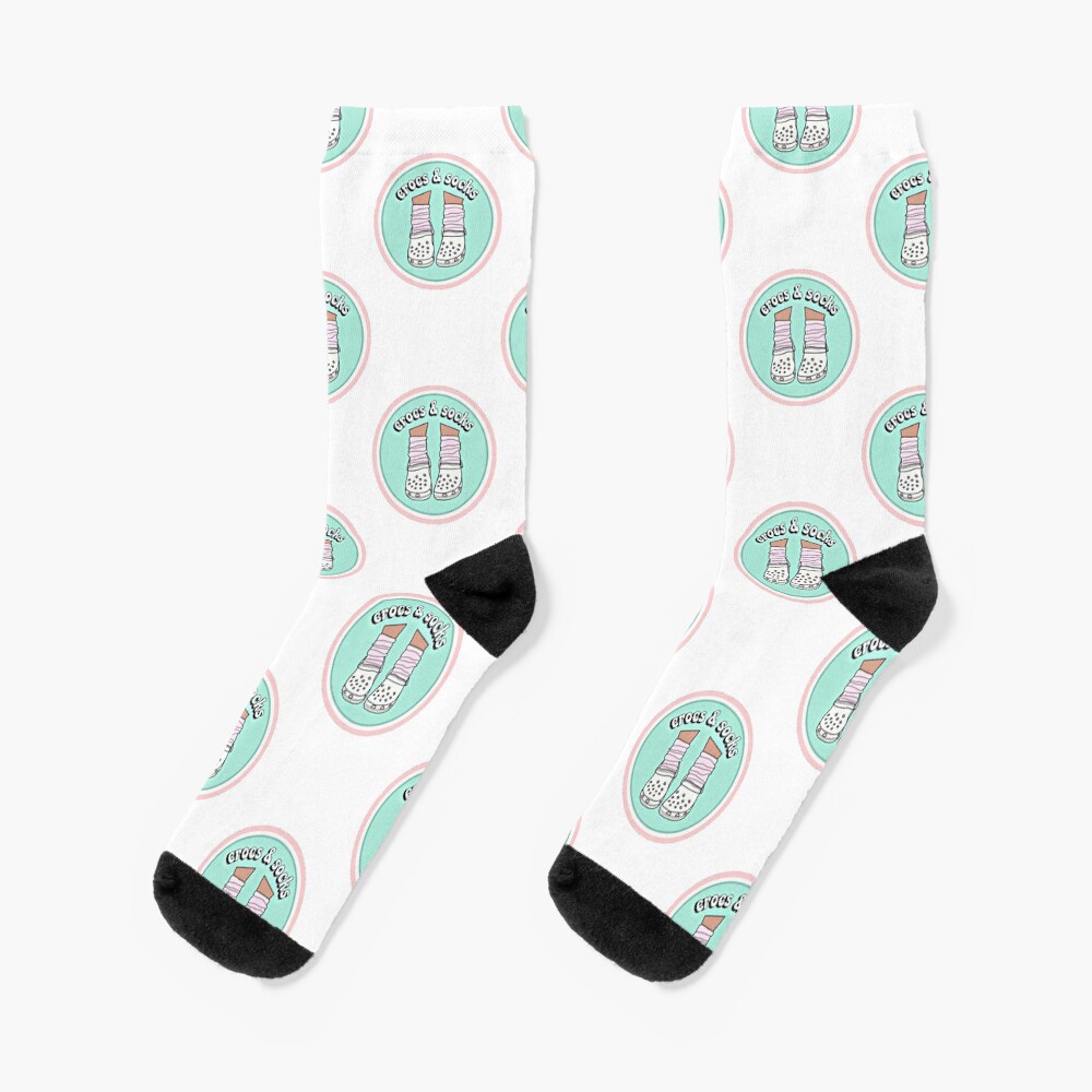"Crocs and socks sticker" Socks for Sale by BetaniaRivera Redbubble