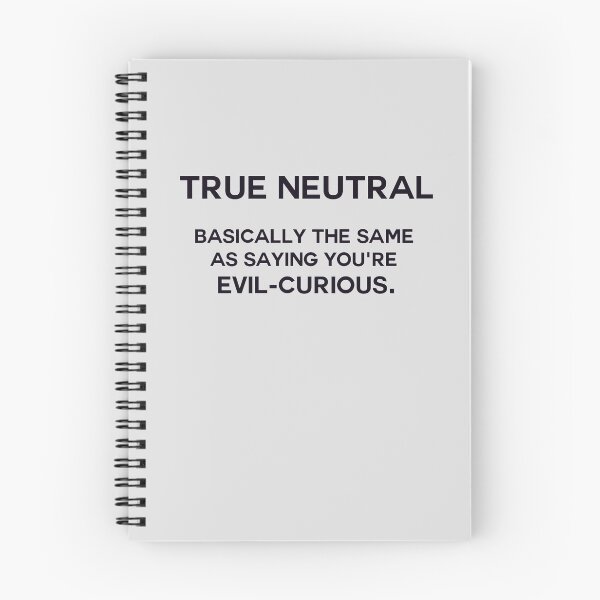 Item preview, True Neutral - variation 1 - black font designed and sold by jandii.