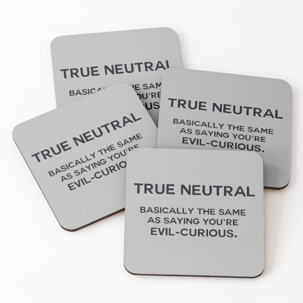 Item preview, True Neutral - variation 1 - black font designed and sold by jandii.