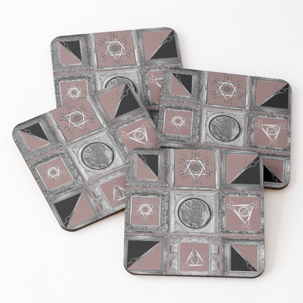 Item preview, Hair Pop Art quilt Greyscale on Dusty Rose  designed and sold by SaltCitySage.