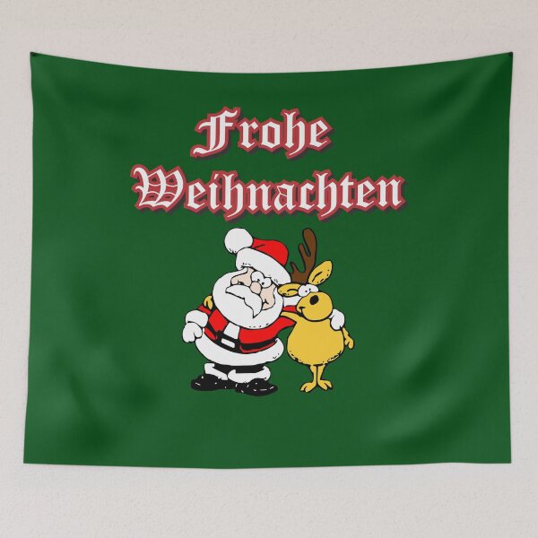Item preview, Merry Christmas Santa & Reindeer designed and sold by RedTop Tees.