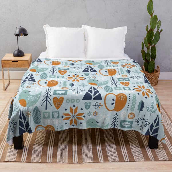 Item preview, Scandi florals - Aqua designed and sold by movezerb.