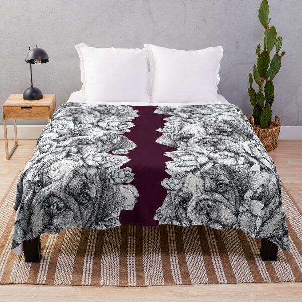 Artikelvorschau, Englische Bulldoggen - ein Blumenmuster entworfen und verkauft von Flower Magic .