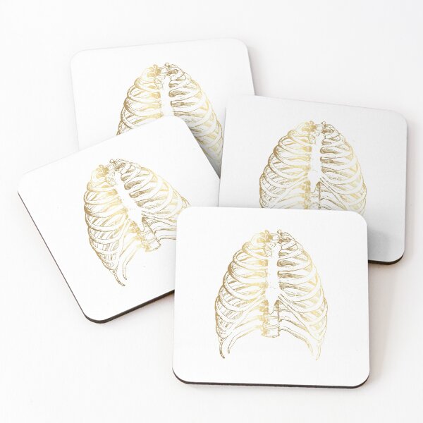 Artikelvorschau, Gold Anatomie Skeleton Ribs Thorax entworfen und verkauft von GlowinUp Shop.