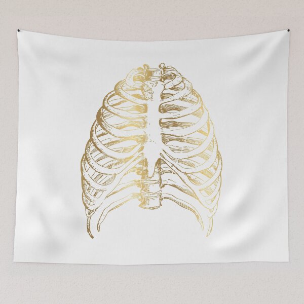 Item preview, Gold Anatomy Skeleton Ribs Thorax designed and sold by GlowinUp Shop.