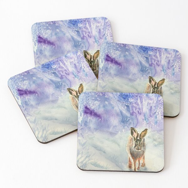 Item preview, After snowfall: Watercolour painting of a hare designed and sold by Double Dutch Designs.