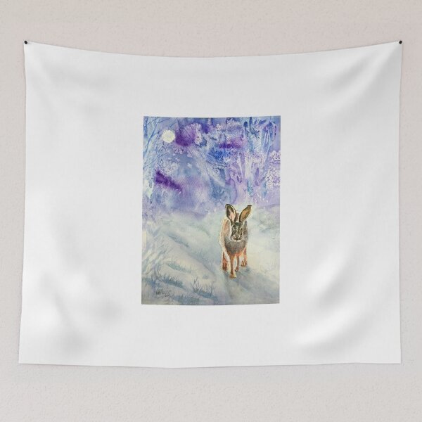 Item preview, After snowfall: Watercolour painting of a hare designed and sold by Double Dutch Designs.