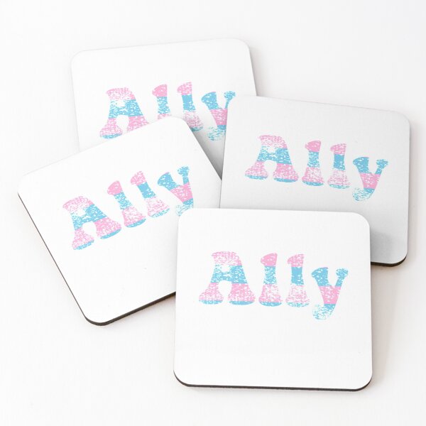 Item preview, ALLY Transgender Support Friends Family Blue and Pink Sticker Shirt Gifts designed and sold by gillys.