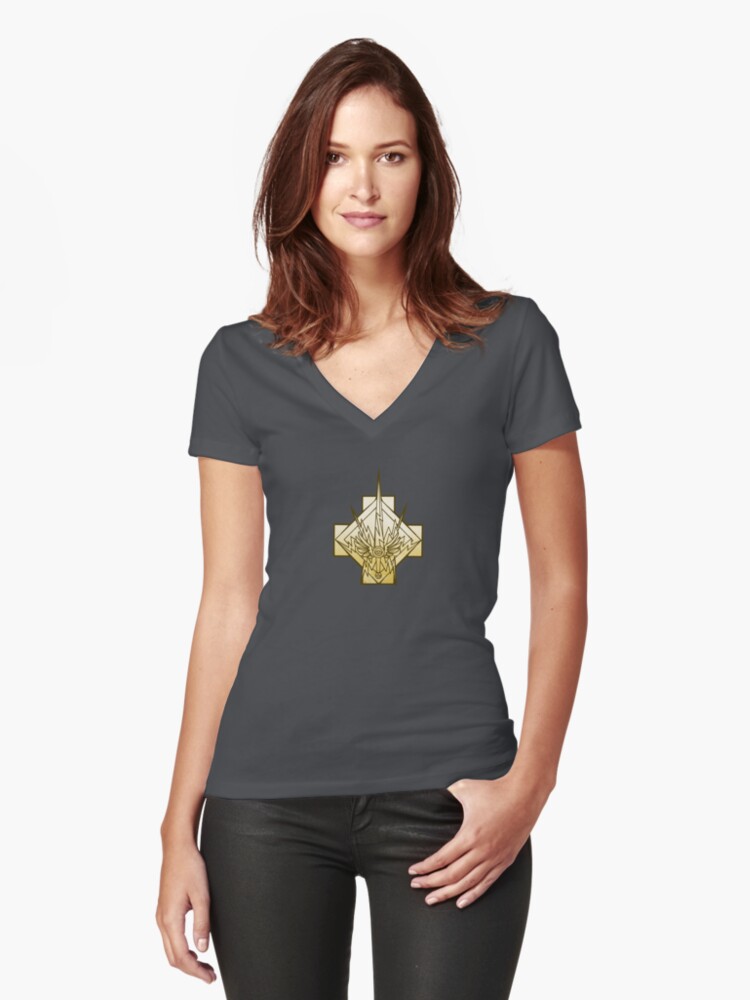 Thumbnail 1 of 3, Fitted V-Neck T-Shirt, Sorcerers Crusade: Seven Thunders designed and sold by TheOnyxPath.