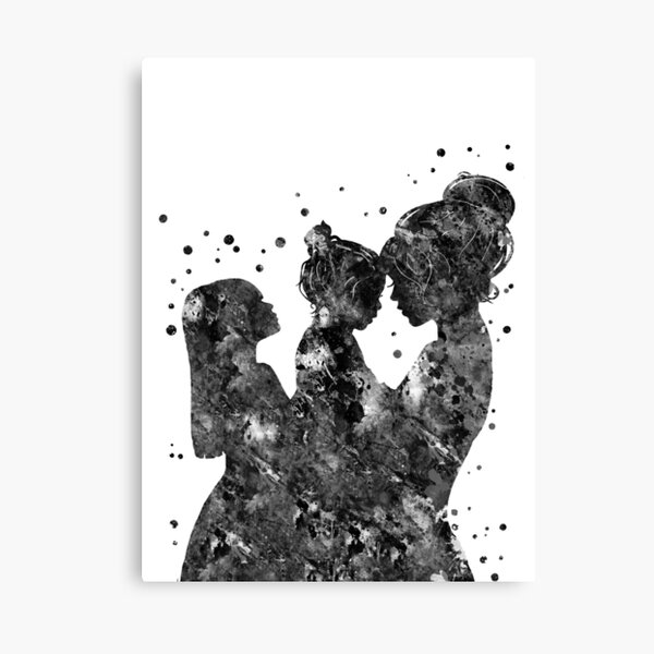 Mother and daughters Canvas Print