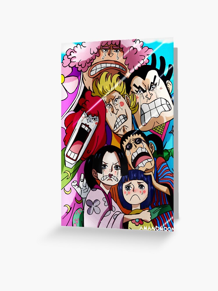 One Piece Chapter 962 Red Nine Scabbards Poster Greeting Card By Amanomoon Redbubble